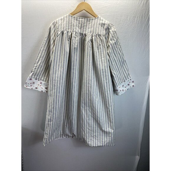 BURU x Brooklyn reversible Car Coat Blue ticking Ditsy Floral size S/XS designer - Picture 4 of 12